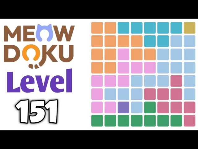 Meowdoku Level 151 board layout
