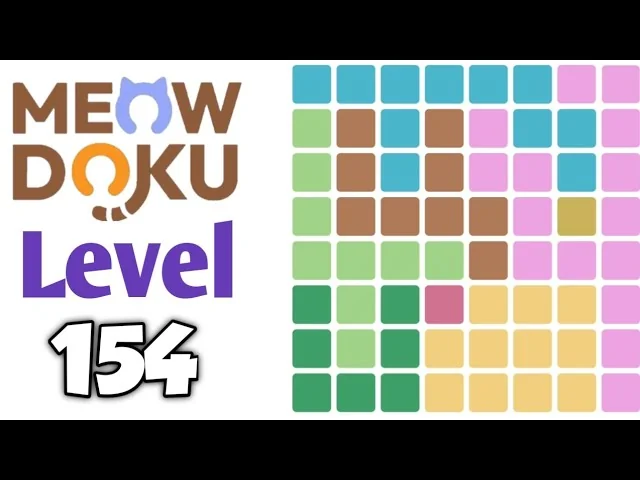 Meowdoku Level 154 board layout