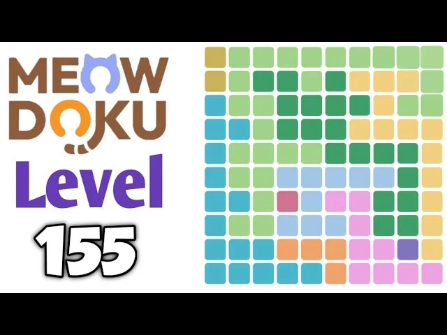 Meowdoku Level 155 board layout