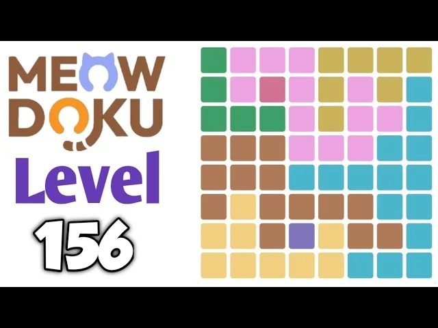 Meowdoku Level 156 board layout