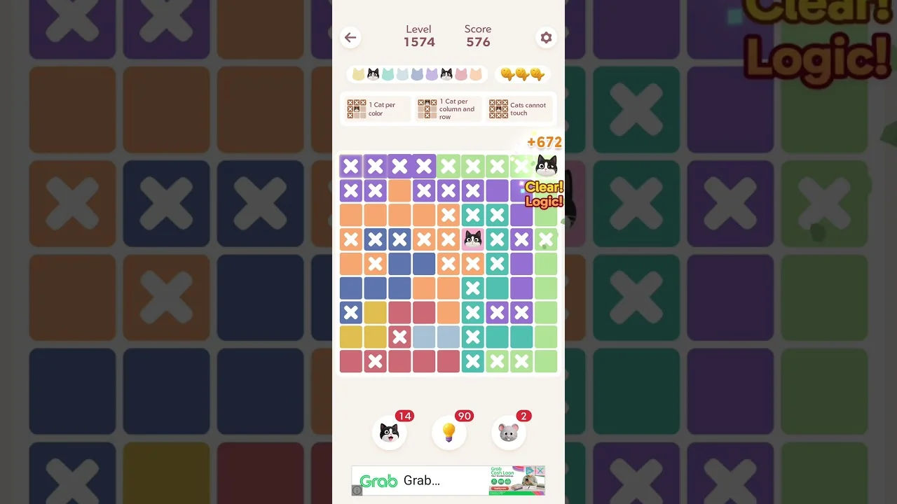 Meowdoku Level 1574 board