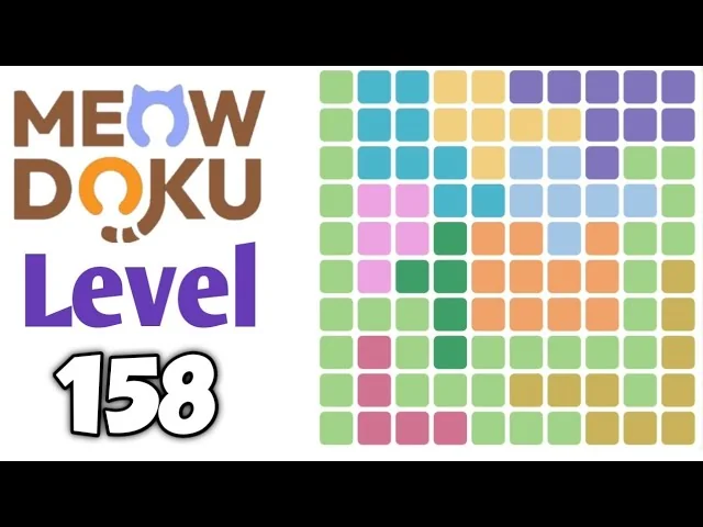 Meowdoku Level 158 board layout