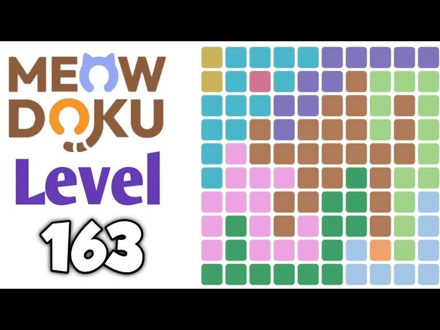 Meowdoku Level 163 board layout