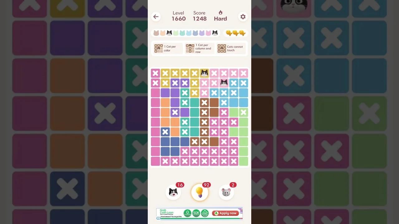 Meowdoku Level 1660 board layout