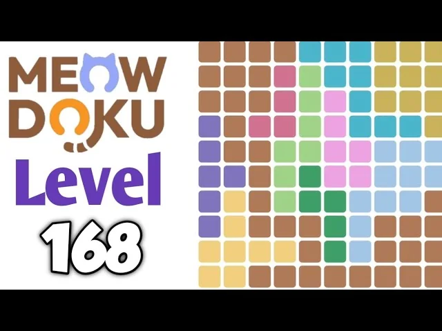 Meowdoku Level 168 board layout