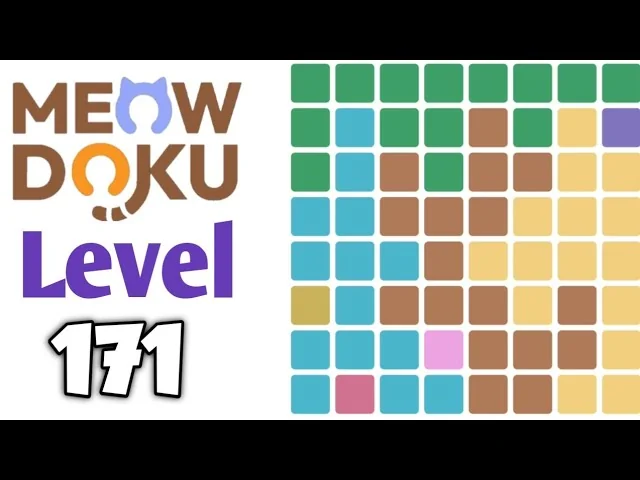 Meowdoku Level 171 board layout