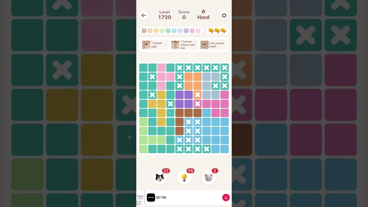Meowdoku Level 1720 board layout
