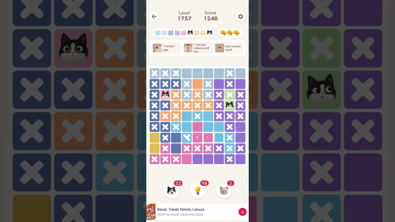 Meowdoku Level 1757 board layout