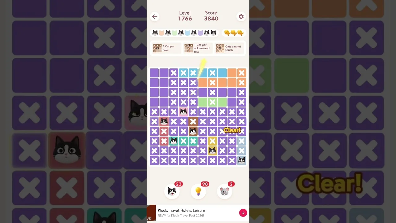 Meowdoku Level 1766 board layout
