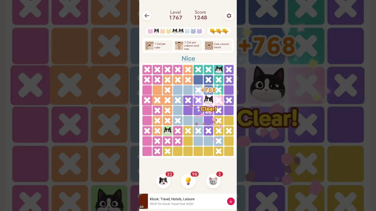 Meowdoku Level 1767 board layout