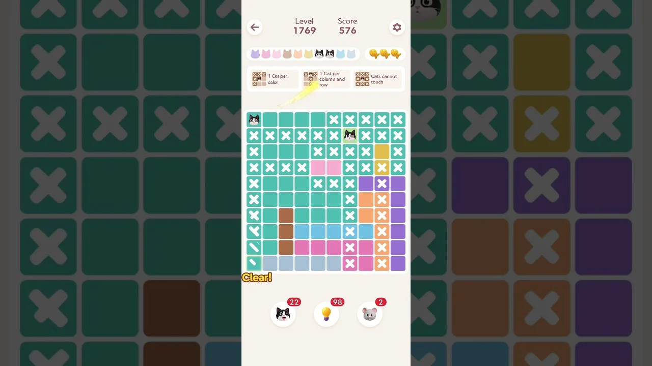 Meowdoku Level 1769 board layout