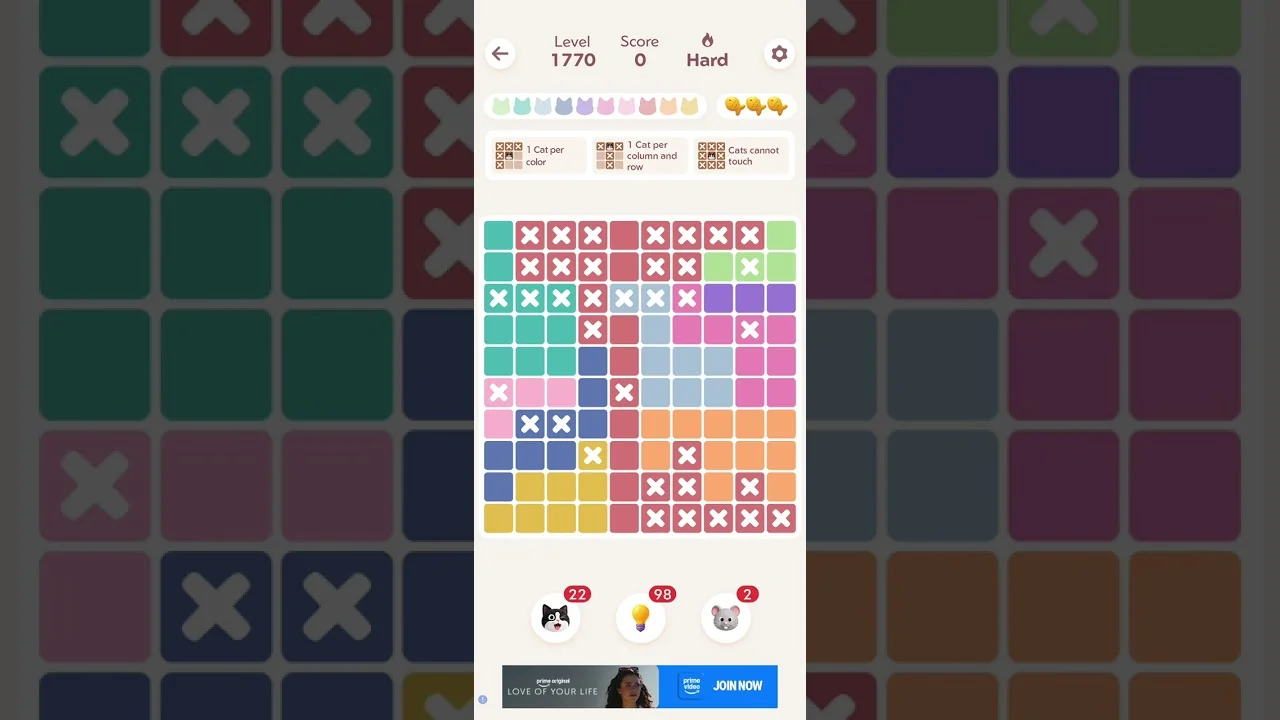 Meowdoku Level 1770 board layout