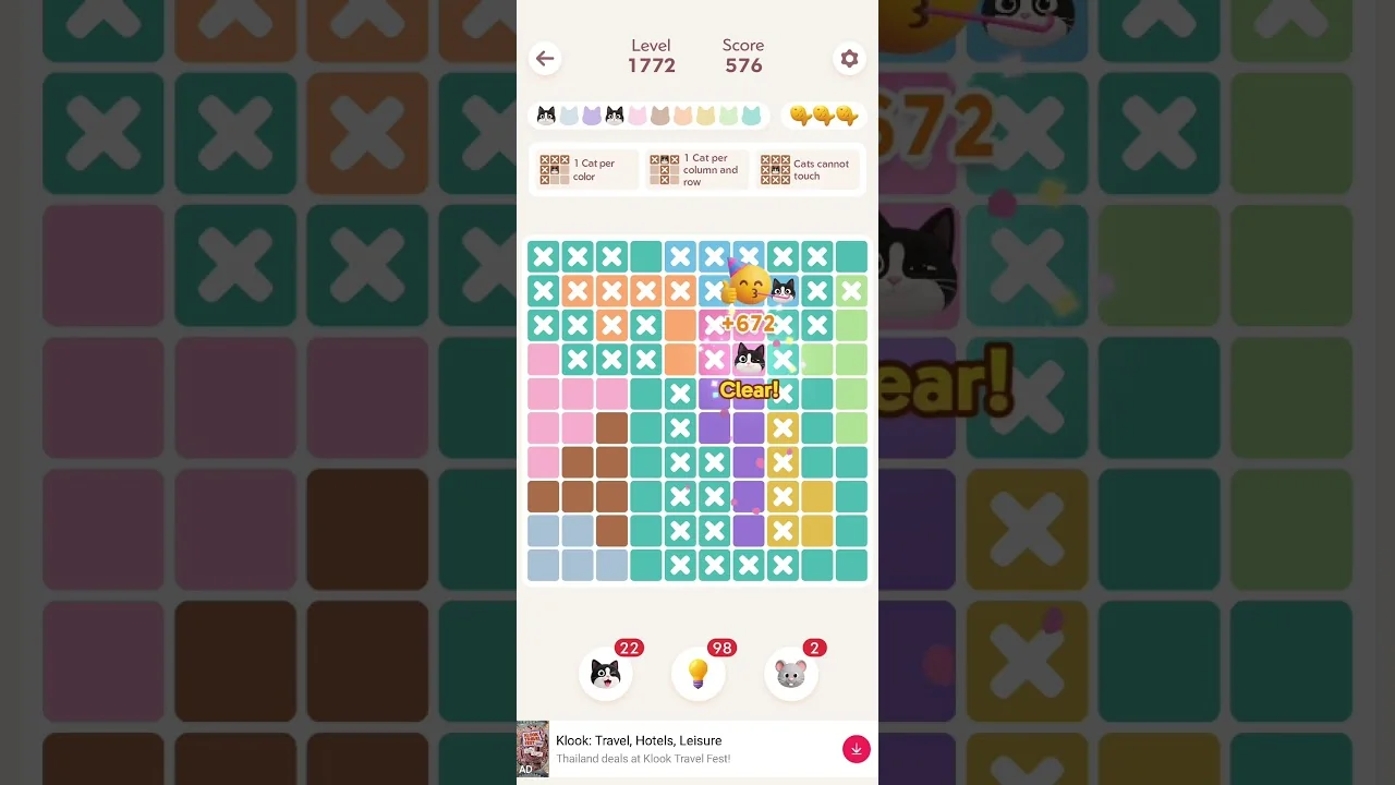 Meowdoku Level 1772 board layout
