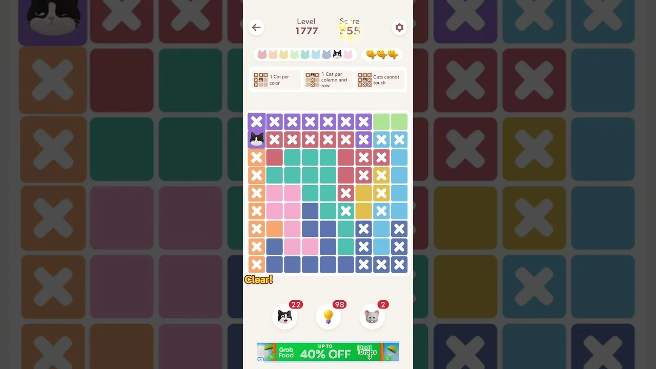 Meowdoku Level 1777 board layout