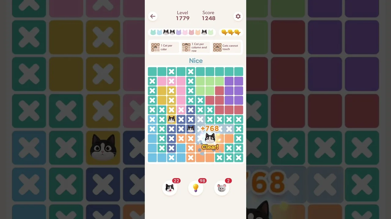 Meowdoku Level 1779 board layout
