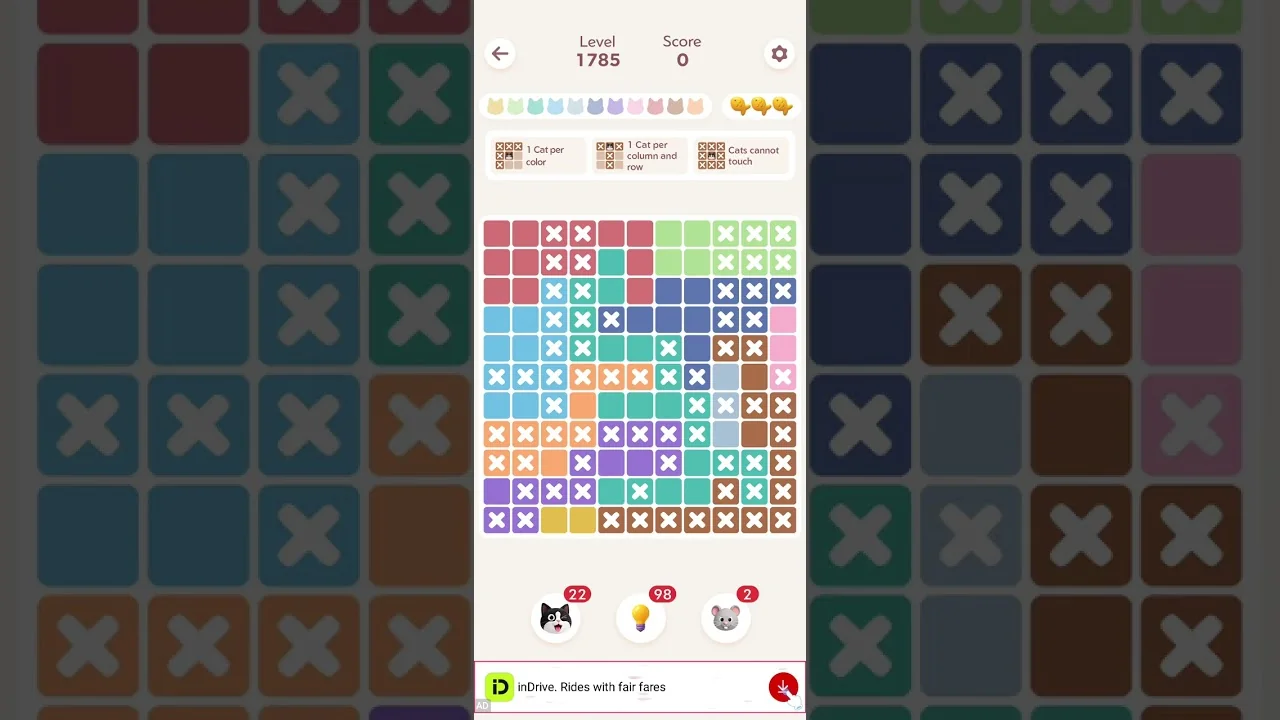 Meowdoku Level 1785 board layout