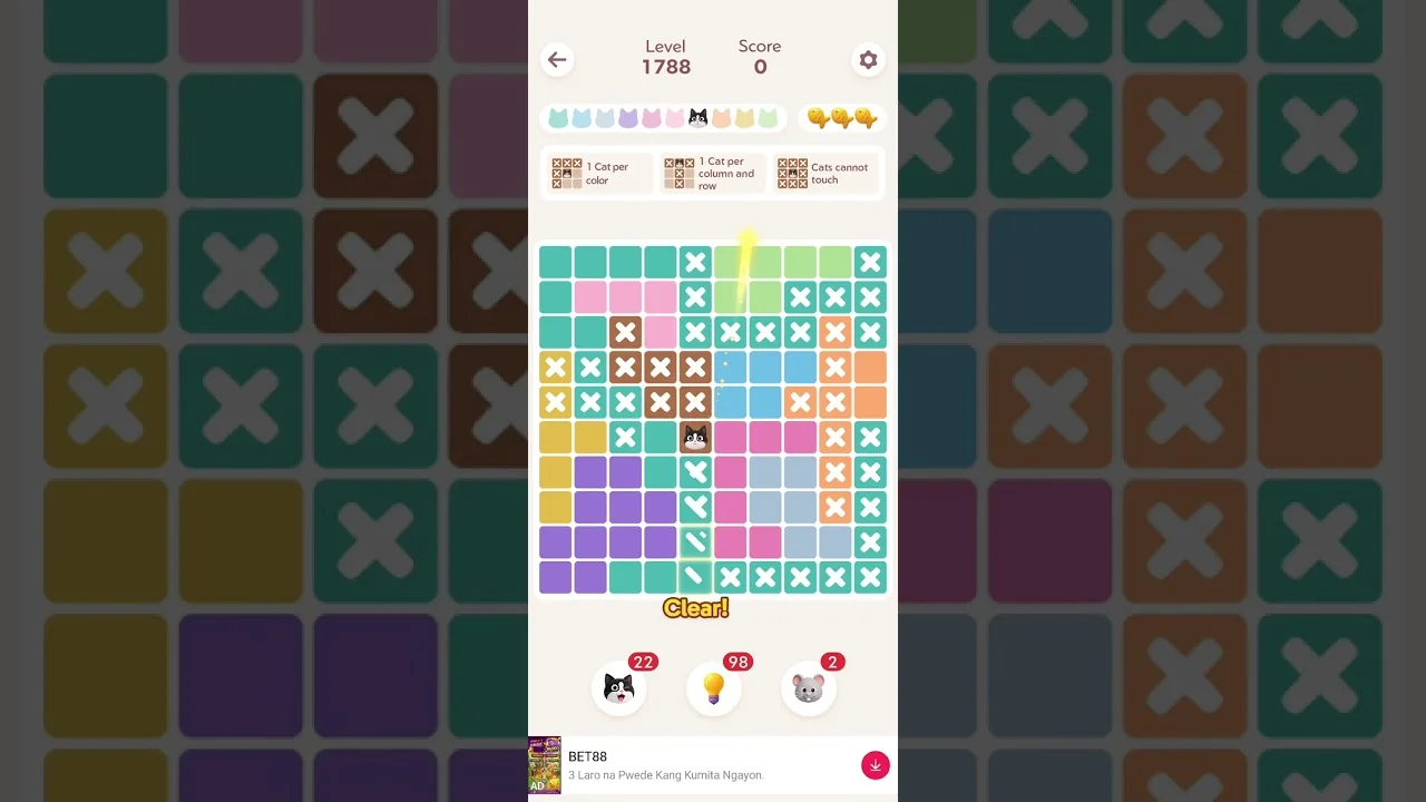 Meowdoku Level 1788 board layout