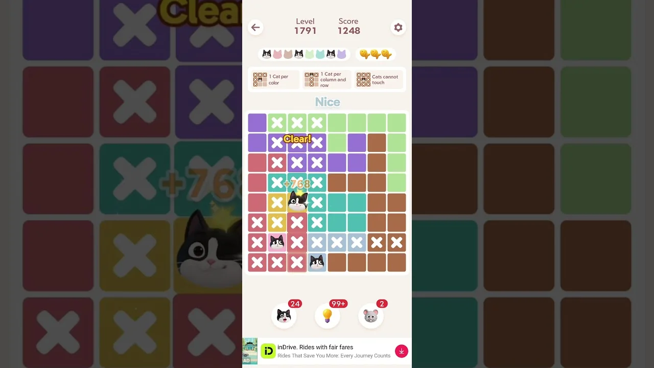 Meowdoku Level 1791 board layout