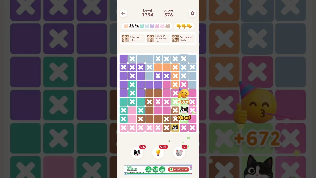 Meowdoku Level 1794 board layout