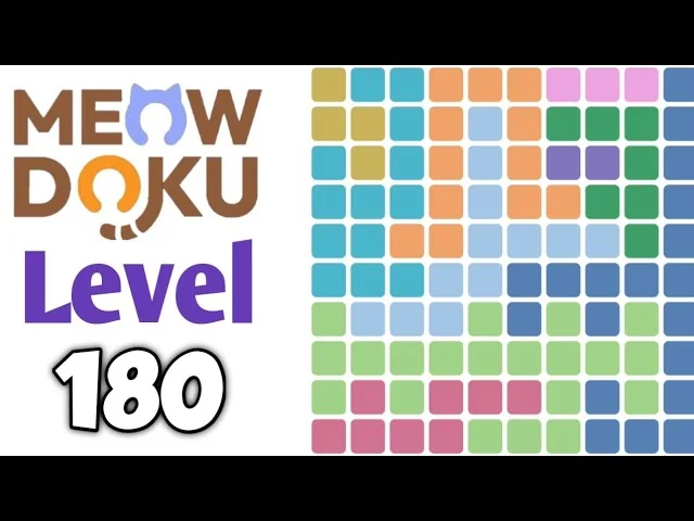 Meowdoku Level 180 board layout