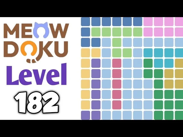 Meowdoku Level 182 board layout