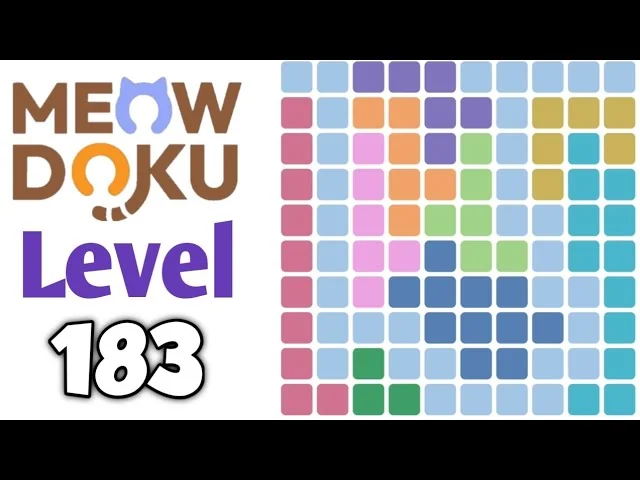 Meowdoku Level 183 board layout