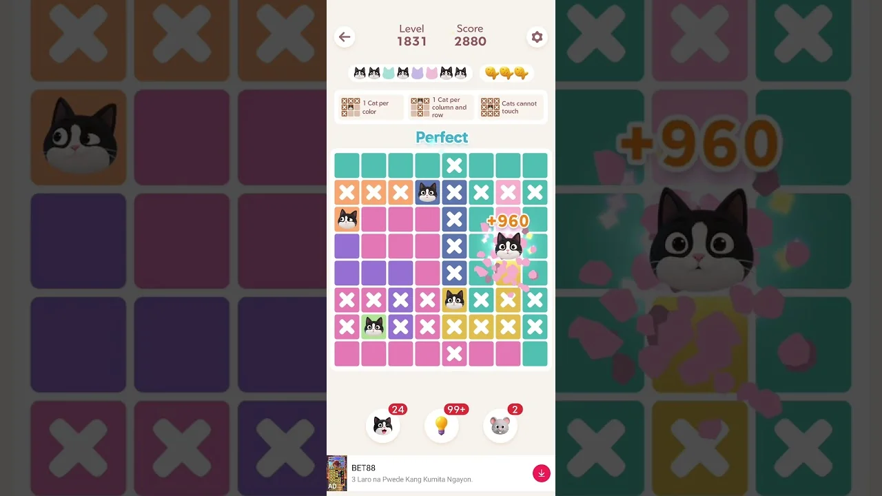 Meowdoku Level 1831 board layout