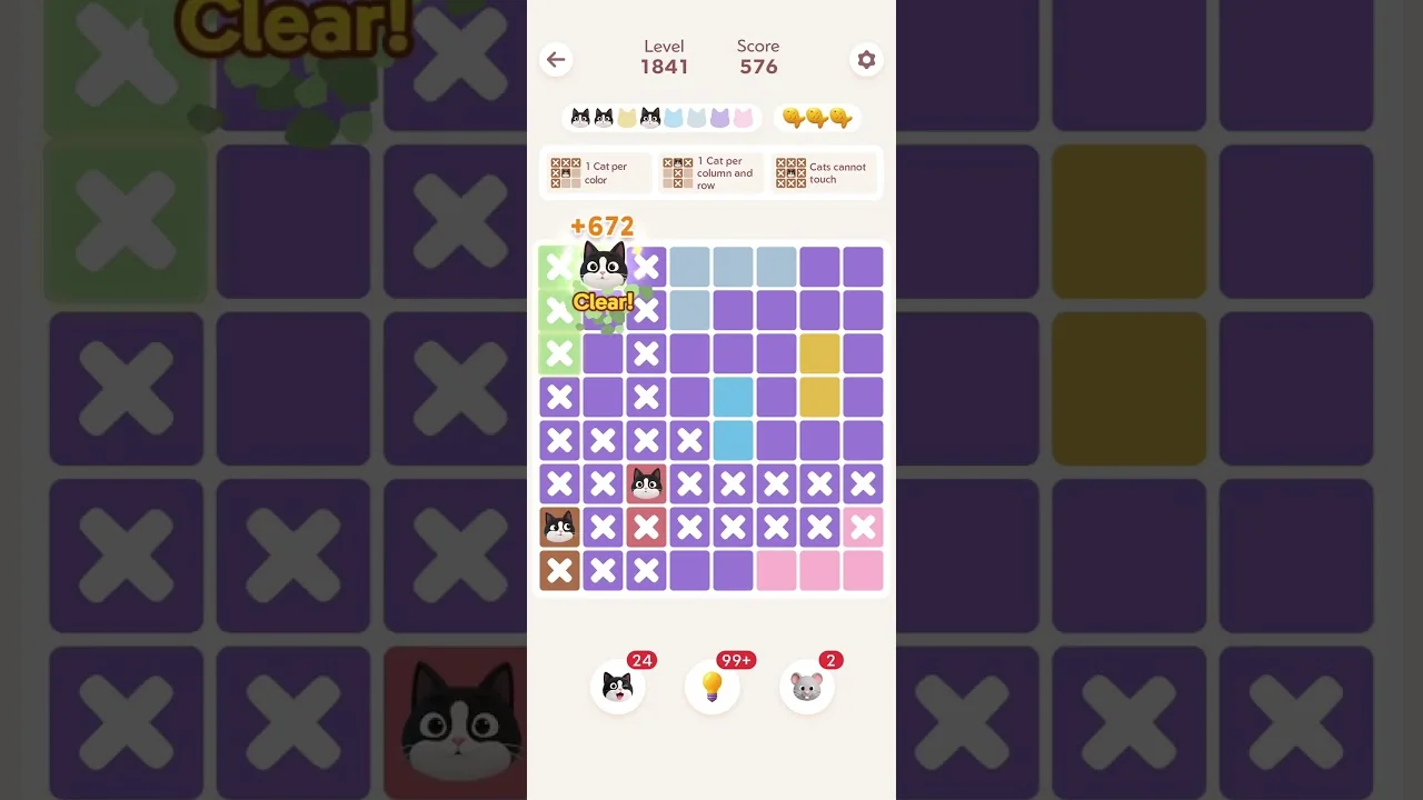 Meowdoku Level 1841 board layout