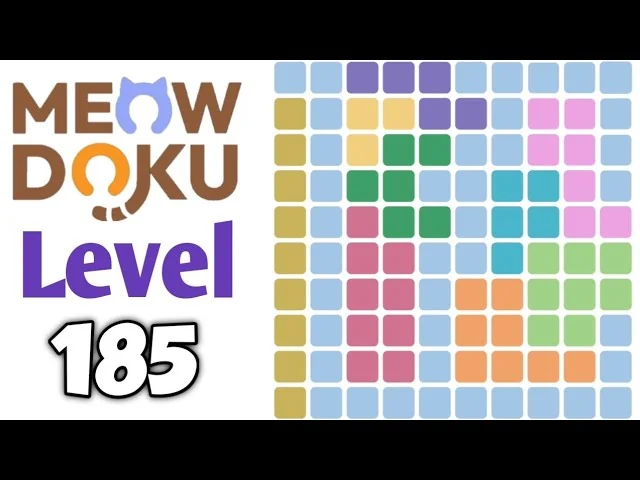 Meowdoku Level 185 board layout