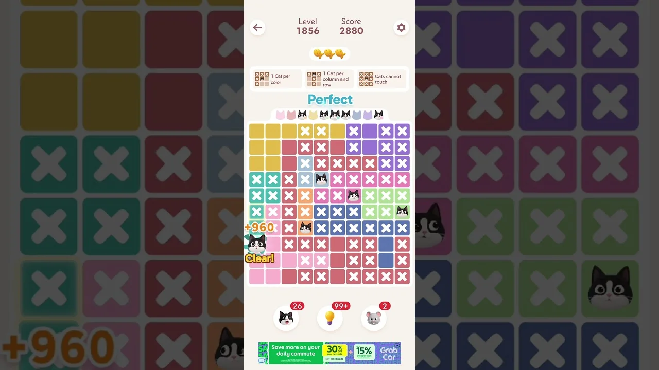 Meowdoku Level 1856 board layout