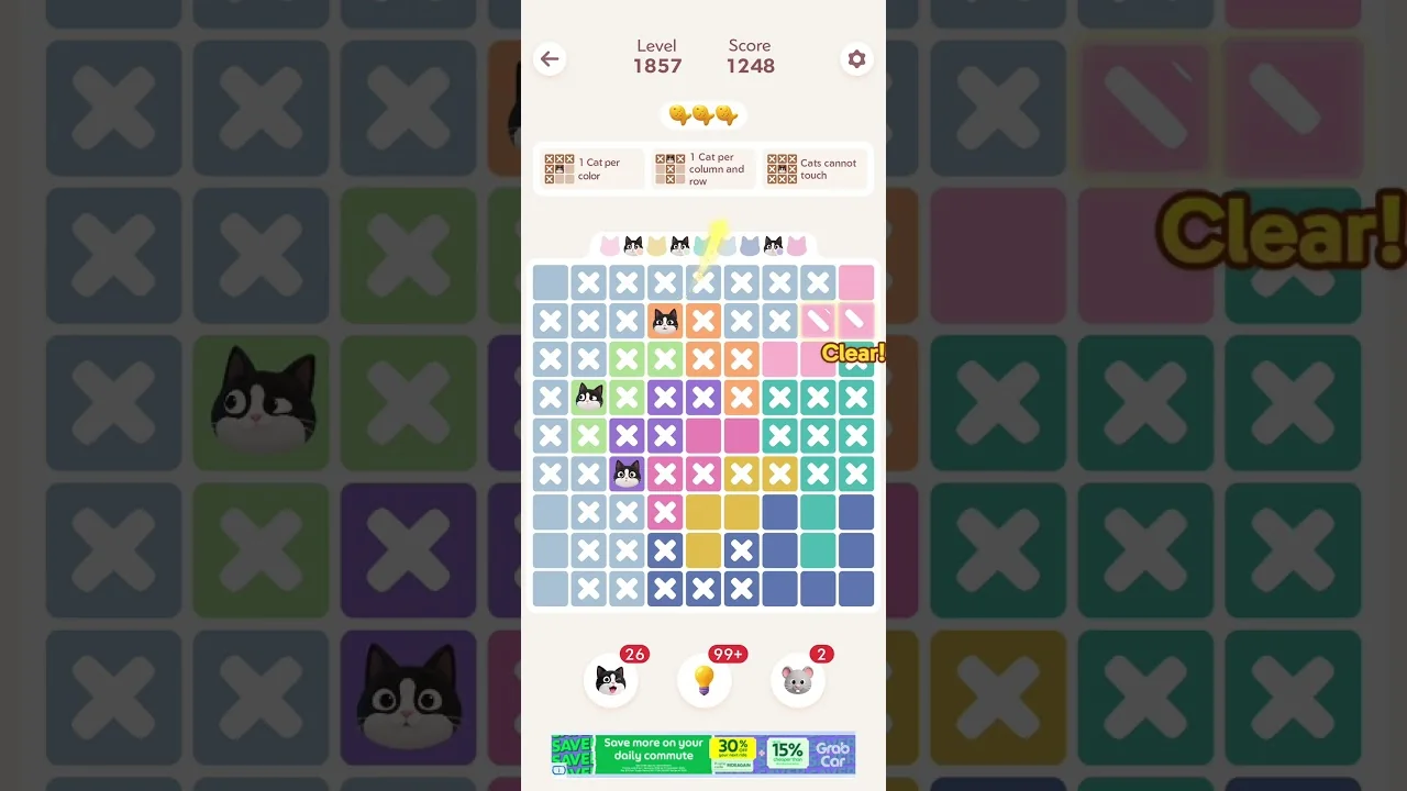 Meowdoku Level 1857 board layout