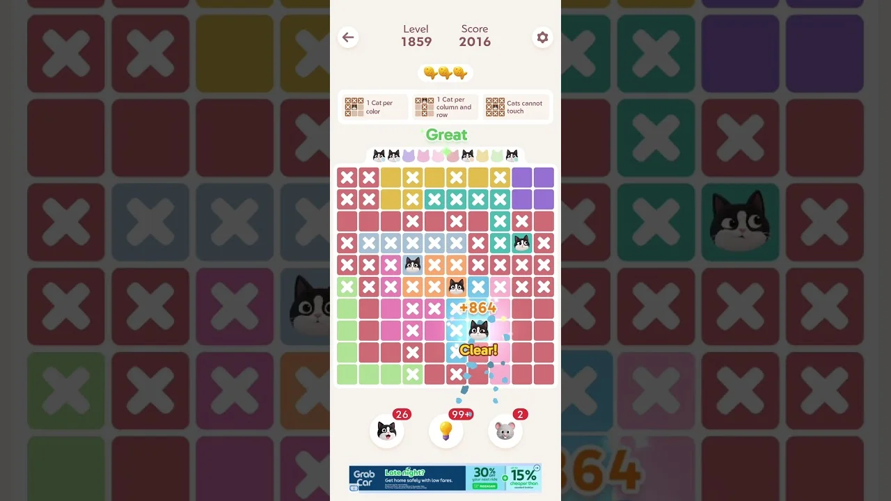 Meowdoku Level 1859 board layout