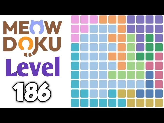 Meowdoku Level 186 board layout