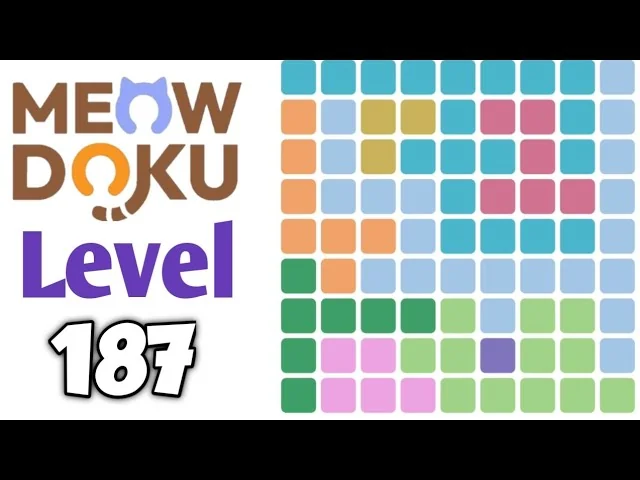 Meowdoku Level 187 board layout