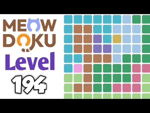 Meowdoku Level 194 board layout