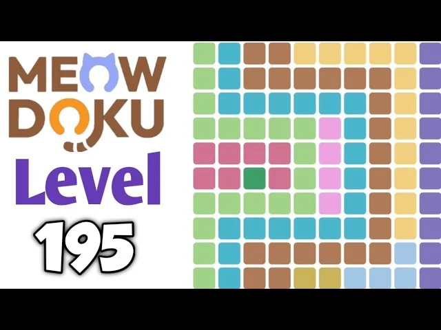 Meowdoku Level 195 board layout