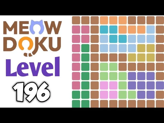 Meowdoku Level 196 board layout