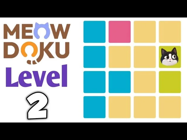Meowdoku Level 2 board