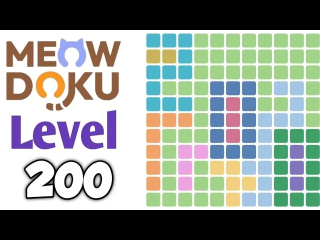 Meowdoku Level 200 board layout