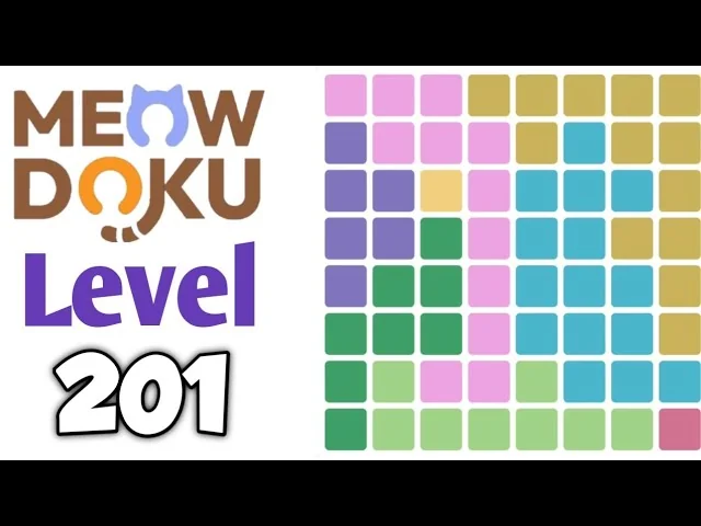 Meowdoku Level 201 board layout