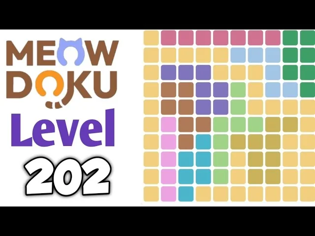 Meowdoku Level 202 board layout