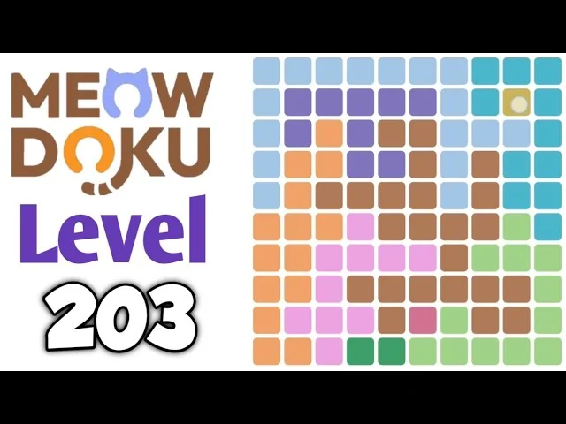 Meowdoku Level 203 board layout