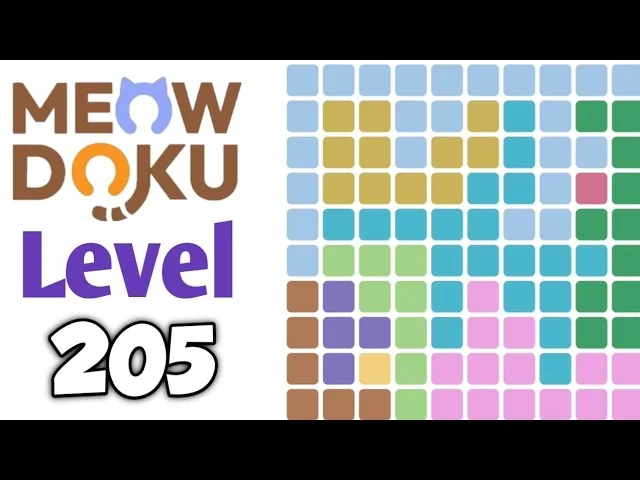 Meowdoku Level 205 board layout