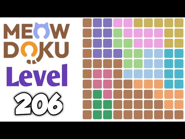 Meowdoku Level 206 board layout