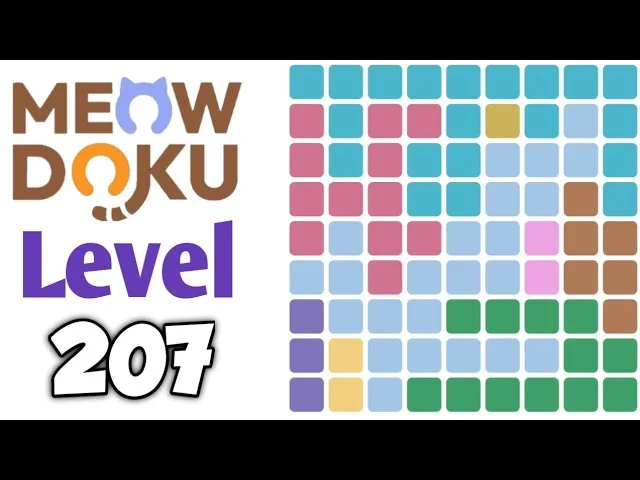 Meowdoku Level 207 board layout