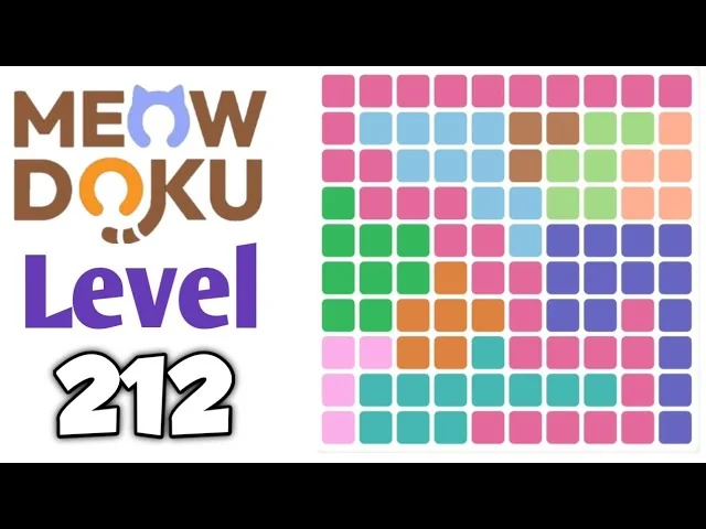 Meowdoku Level 212 board layout