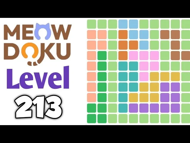 Meowdoku Level 213 board layout