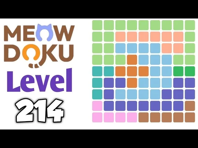 Meowdoku Level 214 board layout