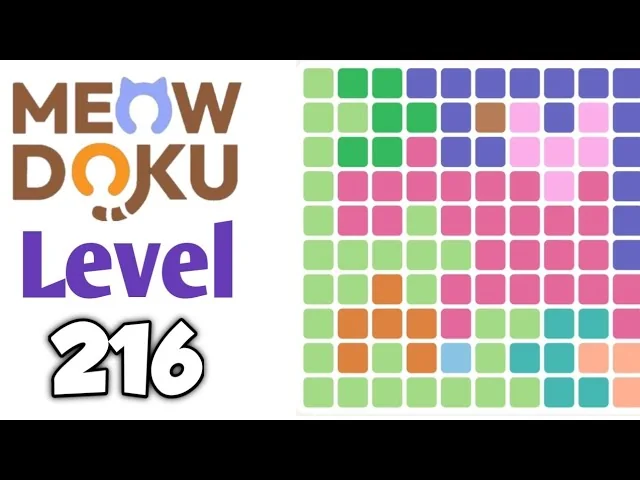 Meowdoku Level 216 board layout