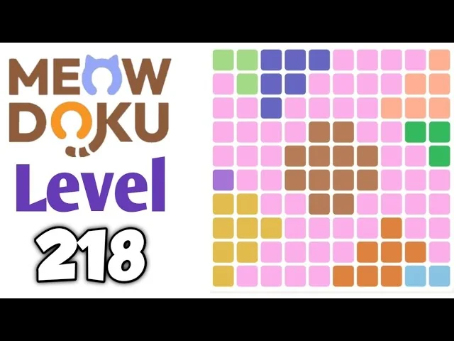 Meowdoku Level 218 board layout